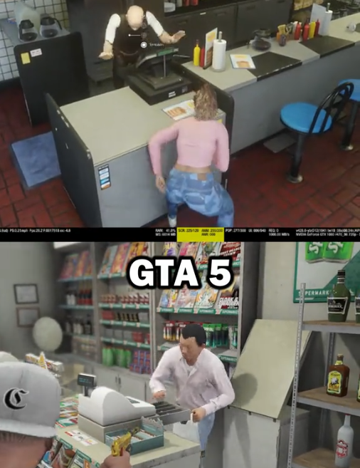 <p><strong>DIFERENCIAS ROBOS GTA 6 VS GTA 5</strong></p>